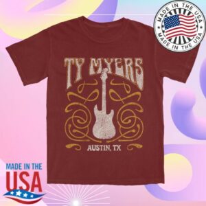 kenny Ty Myers Merch Store Red Guitar Logo Tee
