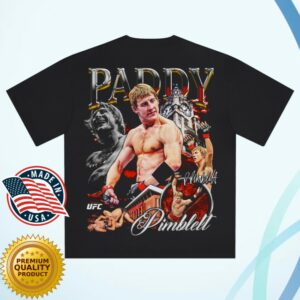 kenny Ufc Store Merch Men's Black Paddy Pimblett The Baddy T Shirt