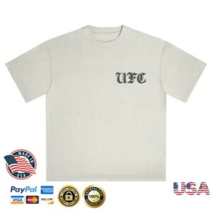 kenny Ufc Store Merch Men's Cream Ufc Passion And Determination T Shirt1