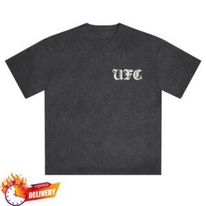 kenny Ufc Store Merch Men's Heather Black Ufc Passion And Determination Snow Wash T Shirt0