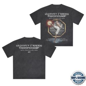 kenny Ufc Store Merch Men's Heather Black Ufc Pow Snow Wash T Shirt0