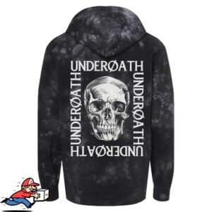 Underoath Merch Skull Tie-Dye Hoodie
