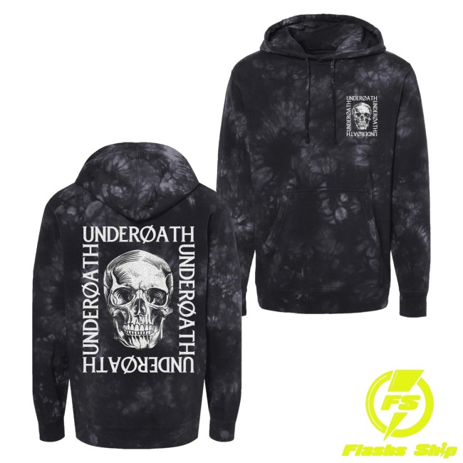 Underoath Merch Skull Tie-Dye Hoodie 4 Underoath Merch Skull Tie-Dye Hoodie