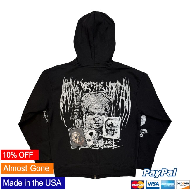 kenny Utopia Merch Store Bring Me The Horizon Zip Black Hoodie Nailed Symbol kenny Utopia Merch Store Bring Me The Horizon Zip Black Hoodie Nailed Symbol