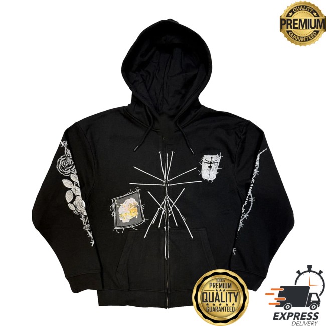 kenny Utopia Merch Store Bring Me The Horizon Zip Black Hoodie Nailed Symbols kenny Utopia Merch Store Bring Me The Horizon Zip Black Hoodie Nailed Symbols