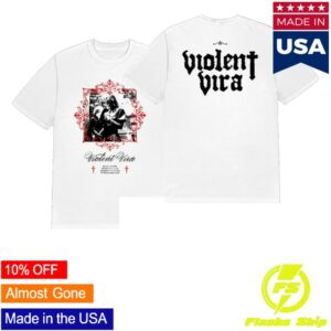 kenny Violent Vira Merch Store Burn Me White Shirt