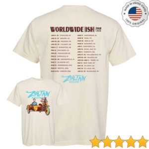 kenny Zoltan Comedy Merch Shop Store WorldwideIsh Tour 2026 Tour Tee