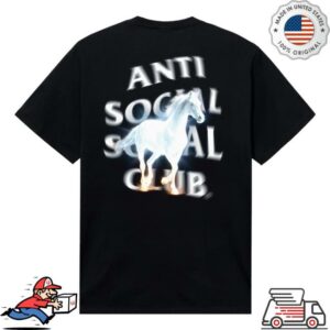 kenny sau Anti Social Social Club Store Merch Shop Assc Glowing Horse Tee Black
