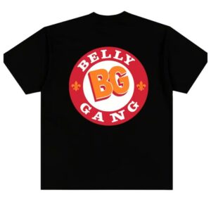 kenny sau Belly Gang Kushington Merch Shop Store Birds Like Popeyes Tee Black