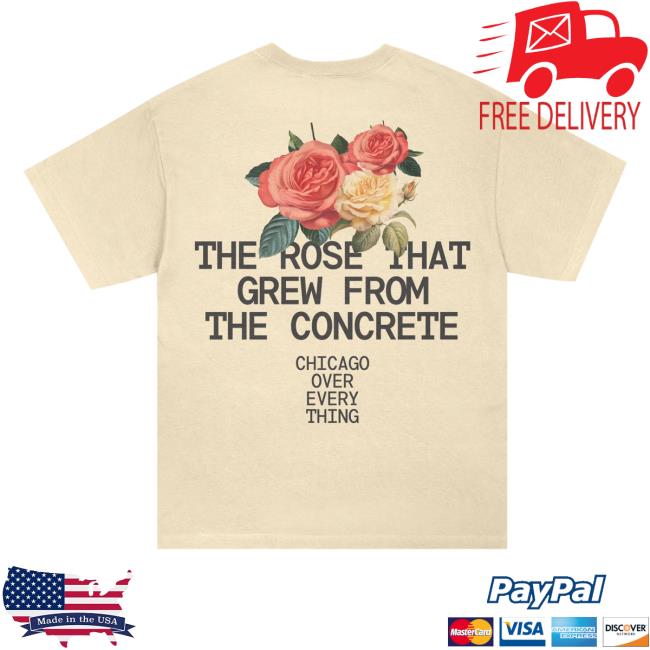 Chicago Over Everything Merch Shop Concrete Rose Tee Shirt 4 Chicago Over Everything Merch Shop Concrete Rose Tee Shirt