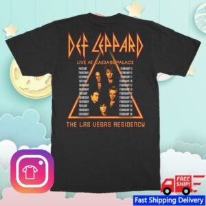 kenny sau Def Leppard Merch Shop The Las Vegas Residency 2026 T Shirt