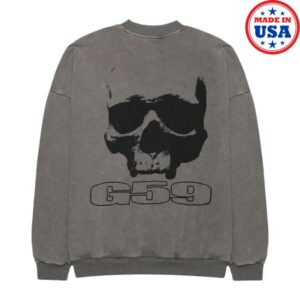 kenny sau G59 Records Store Merch Shop Skull Logo Crewneck