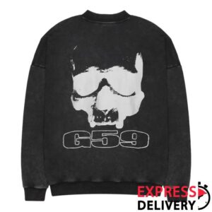 kenny sau G59 Records Store Merch Shop Skull Logo Crewneck Black