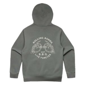 kenny sau Rolling Bones Barbecue Merch Shop Eat BBQ Live Forever Hoodie