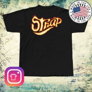 kenny sau Strap Merch Shop Strap Flame Logo Tee Black