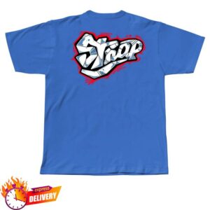 kenny sau Strap Merch Shop Strap Metal Face Logo Tee Sky Blue