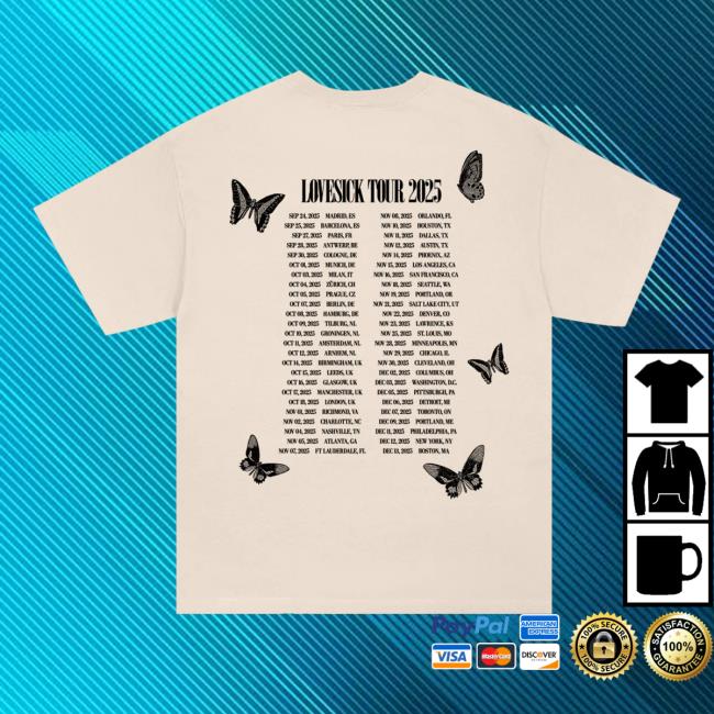 The Happy Fits Store Merch Shop Butterfly Tour T-Shirt 3 The Happy Fits Store Merch Shop Butterfly Tour T-Shirt