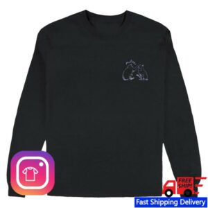 kenny trc Mitski Merch Shop Library Stamp Long Sleeve Tee (Black)
