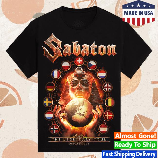 Sabaton Merch Shop Flags Of Europe 2025 Tour T-Shirt 5 Sabaton Merch Shop Flags Of Europe 2025 Tour T-Shirt