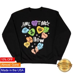 All Time Low Store Merch Candy Hearts Crewneck
