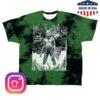 Area 23 Merch Papa Roach Short Sleeve Shirt I Can't Control Myself Green & Black Cloud Wash