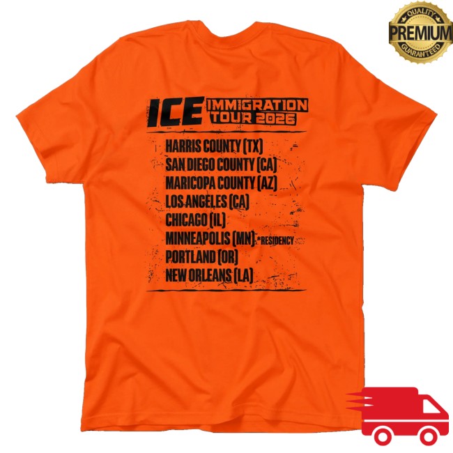 Armed American Merch Immigration Tour 2026 Safety Shirt 2 Armed American Merch Immigration Tour 2026 Safety Shirt