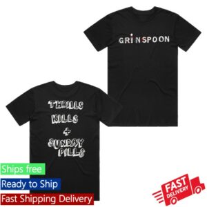 kenny Band T Shirts Merch Grinspoon Thrills Kills Sunday Pills Black Tshirt0