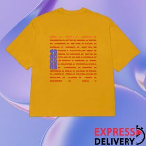Billie Eilish Merch Shop Color Burst Hit Me Hard And Soft The Tour Gold Shirt