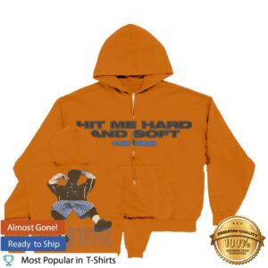 Billie Eilish Store Merch Hit Me Hard And Soft The Tour Orange Dateback Zip Hoodie