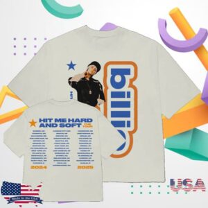 Billie Eilish Store Merch Lean Hit Me Hard And Soft The Tour 2024 White T-Shirt