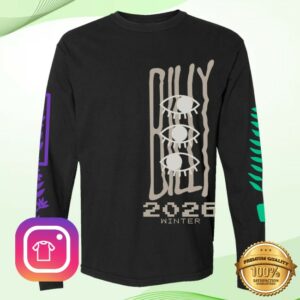 Billy Strings Store Merch Eyes Long Sleeve Tee With Dates Connor Dwyer