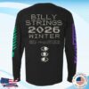 Billy Strings Store Merch Eyes Long Sleeve Tee With Dates Connor Dwyer