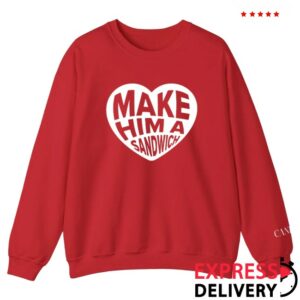 Candace Owens Merch Make Him A Sandwich V Day Crewneckcandace Owens Merch Red
