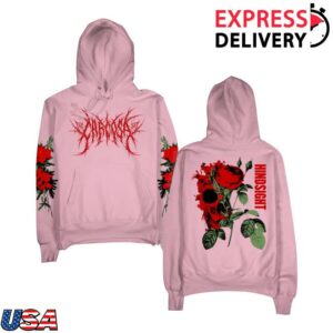 Carcosabc Merch Shop Roses Redux Pullover Hoodie Pink