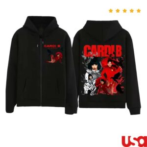 Cardi B Merch Store Am I The Drama Full Zip Hoodie