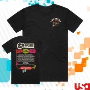 Cmc Rocks Merch Shop Cow Skull Sticker Unisex Black Tshirt