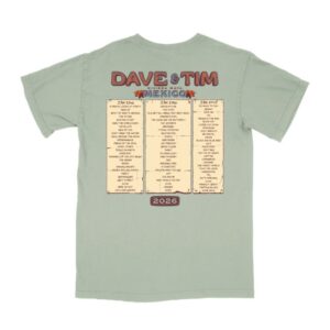 Dave Matthews Band Merch Store Dave & Tim 2026 Mexico Setlist Shirt