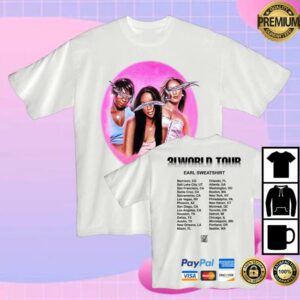 Earl Sweatshirt Store Merch Shop Earl Sweatshirt 2025 Na Tour Tee Whites