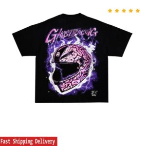 Ghost Racing Merch Store Big Brain Pink Shirt Black
