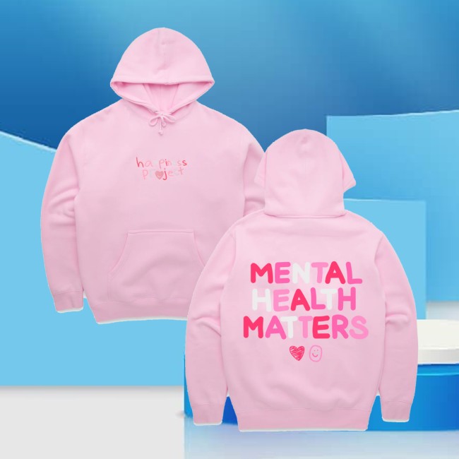 Happiness Project Merch Store Mental Health Matters Heart Hoodie Pink 5 Happiness Project Merch Store Mental Health Matters Heart Hoodie Pink