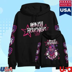 Honey Revenge Merch Shop Broken Record Flowers Black Pullover