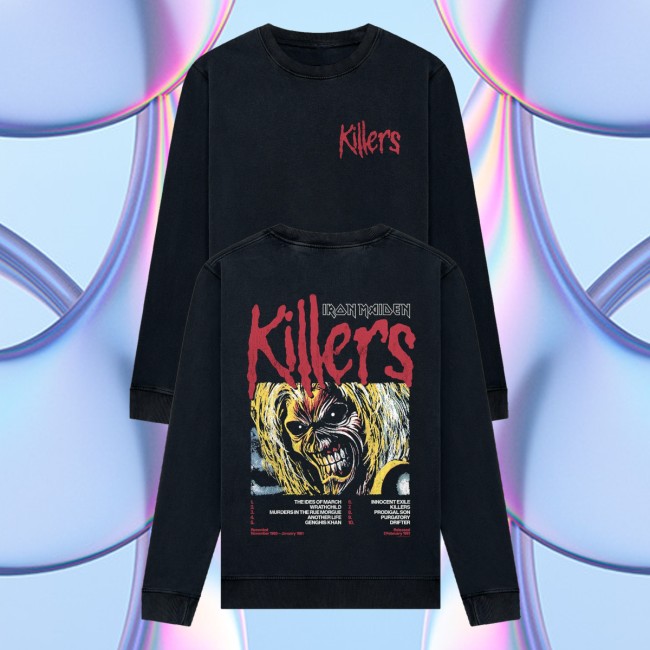 Iron Maiden Merch Store Killers 45 Tracklist Vintage Sweatshirt
