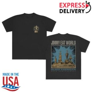 Jimmy Eat World Merch Shop Bleed American 25Th Anniversary T-Shirt (Black)