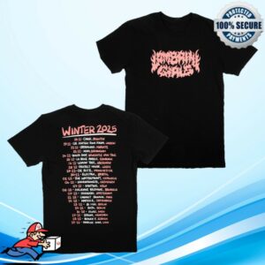 kenny Lambrini Girls Merch Winter Tour 2025 Tee Black0