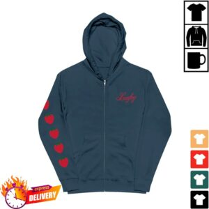 Laufey Merch Store Strawberry Zip Hoodie