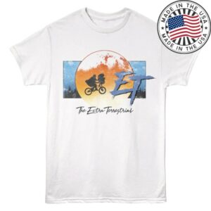 Metv Mall Merch E.T. The Extra Terrestrial Forest Moon And Bike Tee