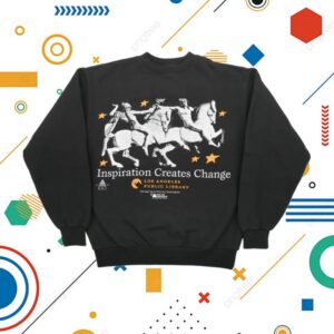 Online Ceramics Merch Store Inspiration Creates Change Off-Black Fleece Sweatshirt