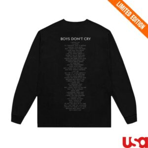 The Cure Merch Store Boys Don't Cry Black Long Sleeve