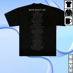 The Cure Merch Store Boys Don't Cry Black Shirt