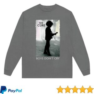 The Cure Merch Store Boys Don't Cry Grey Long Sleeve